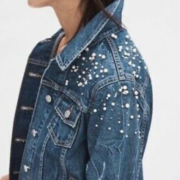 Pilcro pearled denim jacket - Picture 4 of 16